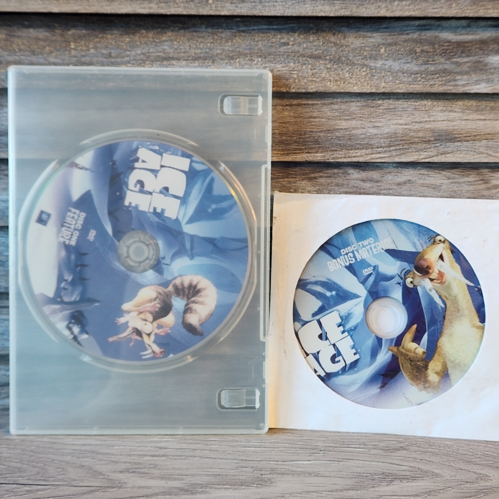 🔥 Ice Age Animated DVD Movie, Bonus Materials and slim case only. No Artwork